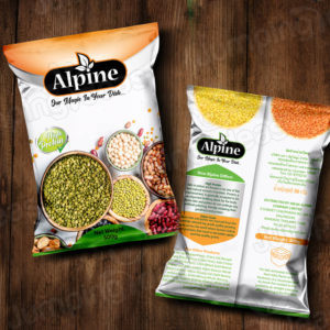 Lentils and pea packaging
