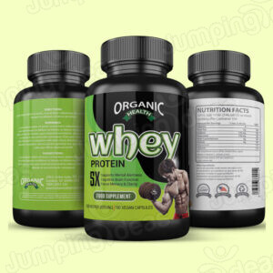 Whey protein supplement label design